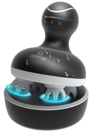 COMFIER Electric Scalp Massager, Waterproof Head Massage with Mutlti-Modes Vibration, Handheld Portable Head Scratcher for Hair Growth, Dog Cat Massager for Deep Clean and Stress Relax, Gifts