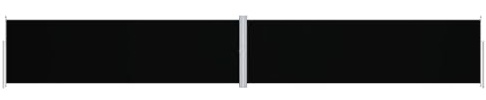 vidaXL Seitenmarkise Ausziehbar Schwarz 180x1200 cm