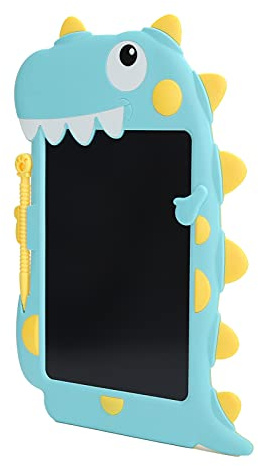 Skrivtavla, 8,5 Tums LCD-inbyggt Knappbatteri Ultratunn Ramdesign Skrivtavla Slitstarkt Antiraderande One-Key Lock Education Tablet för Barn (Färg handstil blå med gul)
