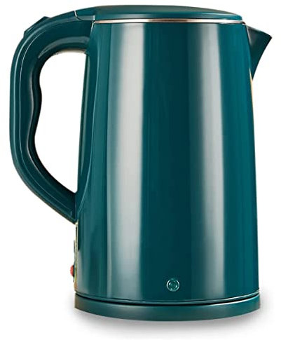 FairUo Kettles, Stainless Steel Kettles, 1500W, Double Anti-Scalding Water Kettle 1.8L with Auto-Shutoff & Boil-Dry Protection, Intelligent Sensor Temperature Control, for Family Bedrooms/Green/15*15*