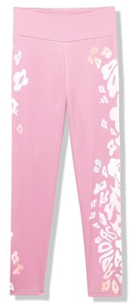 adidas Aeroready Performance leggings för flickor, löparbyxor, Lila med blommönster, M Große Größen