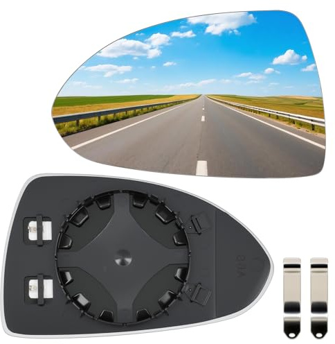 Convitex Wing Mirror Glass Left Side Heated Replacement for Vauxhall Corsa D 2006-2014 Corsa E 2014-2020 Corsa MK3 06-14 Corsa MK4 14-Onwards Corsavan MK3 Corsavan MK4 Car Buckle Passenger Near Side