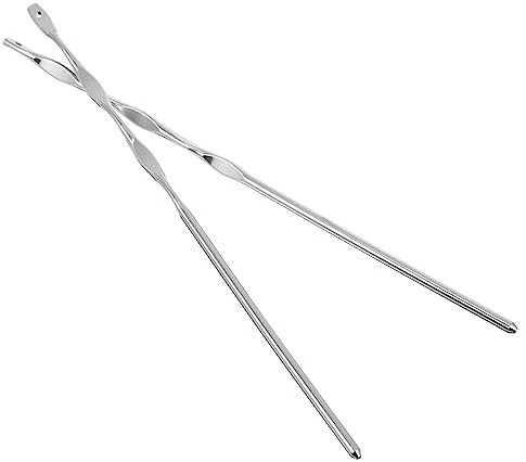 Minkissy 2St DIY Haarschmuck Material Essstäbchen Cosplay-Haarstab | Hochwertiges R641-Elektroplattiertes Silber | Ideal für Damen, Brautfrisuren & Kostüm-Events | Handgefertigte Charms & Accessoires