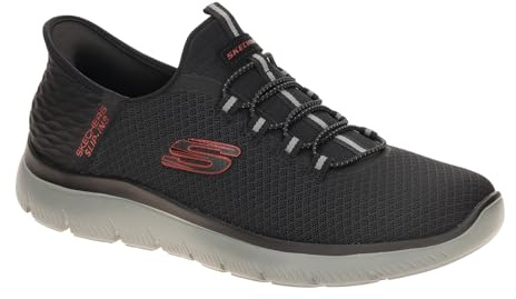Skechers Slip Ins Summits High Range Mens Runners Black/Red/Grey 7 UK