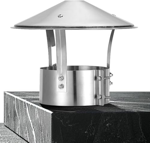 RéSistant Aux IntempéRies Et à La Rouille Pour CheminéE, Chapeau De CheminéE Inversé En Acier Inoxydable 304, Chapeau De Cheminée Pare Anti-Pluie Et Neige(120 mm(4.724 in))