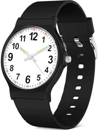 GUUMUXIN Kinderuhr, 30M wasserdicht, weiches TPU-Armband | Kinder lernen Uhren, weiche TPU-Armband, Outdoor-Sport-Uhren, lernen, 4-12 Jahre alt Jungen und Mädchen