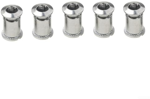 5 viti per corona per mountain bike, in acciaio inossidabile, bulloni per ruota singola, doppia, tripla, anelli di fissaggio, ultra resistenti alla luce, parti di ricambio per bicicletta (una tripla)