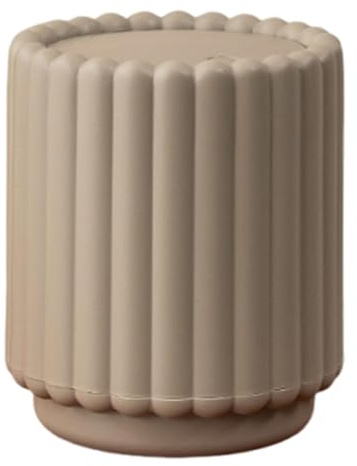 Baoblaze Corbeille de Bureau avec Couvercle à Pression, Poubelle de Table en Forme de Fleur, Design Moderne Coloris Uni, Mini-Poubelle Décorative, pour Bureau, Domicile et Salle de Bain, Gris Foncé