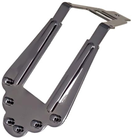 MoSundi Saitenhalter aus Metall mit Schrauben für Jazz und Folk-Akustikgitarre, Ersatzteil, silber-schwarz
