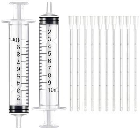 YIPFEN 10 Piezas Tubo de Alimentación para Crías de Pájaros y Loros, Jeringuilla 10 ml para Leche, Agua y Medicamentos, Herramienta Manual Fácil de Limpiar, Accesorios para Palomas y Aves Bebés