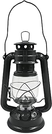 Öllampe, Sturmlampe, klassische Petroleumlampe, Metall-Öllampen, hängende(Black)