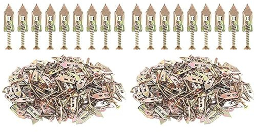 Buhdjfnke 100X Ancrages Auto-Perceurs pour Cloisons Sèches avec Vis, Kit D'Ancrage pour Murs Creux avec Vis, Convient pour Panneau Isolant Mural, Étagère