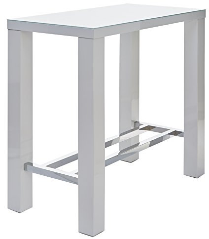 Robas Lund Bartisch weiß Hochglanz, BxHxT 120x108x60 cm