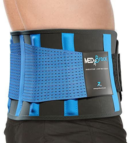 MEDiBrace Back Support Belt Back Brace for Lower Lumbar Pain Relief for Men and Women - Medical Grade Orthopaedic Waist Compression for Sciatica Nerve, Scoliosis, Disc or Lifting at Work
