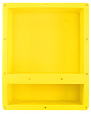 Ready for Tile Waterproof Leak Proof 16 x 20 Bathroom Recessed Shower Niche - Double Bathroom Shelf Organizer Storage for Shampoo & Toiletry Storage - Flush Mount Installation