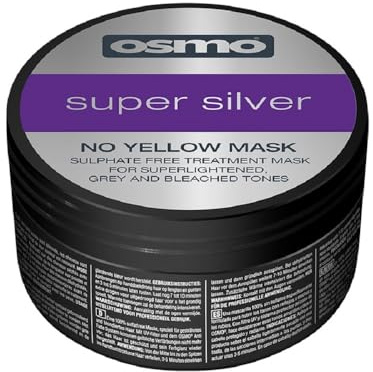 OSMO Super Silver No Yellow Mask 100 ml – Purple Toner Hair Mask for Blonde, Bleached & Grey Hair – Neutralises Brassy/Yellow Tones & Enhances Cool, Silver Colour