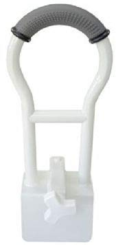 Sani-Alt Badewannengriff - Einstiegshilfe mit Softgriff, Wannengriff, Haltegriff, belastbar bis 100 Kg, Edelstahl, Gestrickt