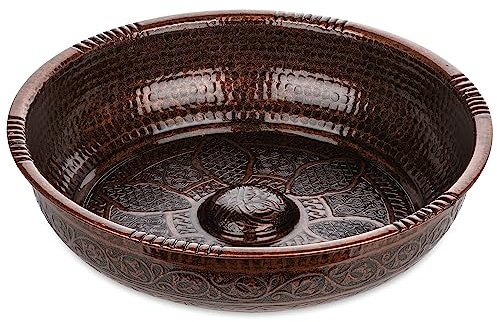 Alisveristime, Metall, Türkische authentische Kupfer-Badeschüssel & Hamamschale (440 g) aus Zink (Kupfer)