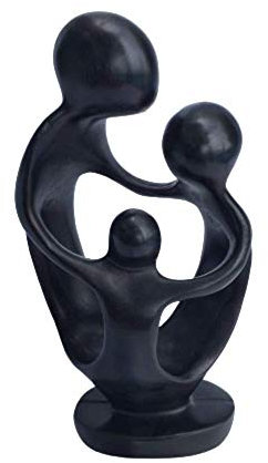 CoziNest Mutter und Kind Figur abstrakte Mutter Papa Familie Liebe Skulptur kleine Harz-Statue Heimdekoration oder Geschenk (16,5 cm : Familie)