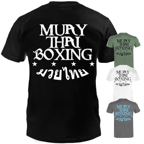 Dynamix Athletics T-Shirt Muay Thai Boxing - Thaiboxen Thailand Fighter Kampfsport Shirt für Herren für Sport und Freizeit (as3, Alpha, l, Regular, Regular, Schwarz)