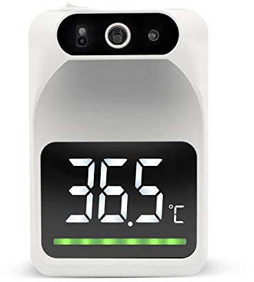 PerfectPrime TM118, Wall Mounted Forehead/Hand Body Mode Accurate Digital Fever Temperature Non-Contact Infrared IR Thermometer 99.5°F / 37.5°C Alarm