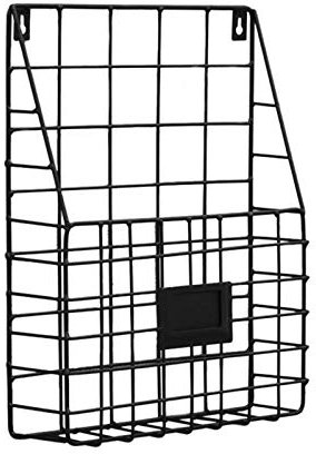 JIAHU Hängekorb aus Metalldraht, freistehend, für Zeitschriftensammler, 1 Stück