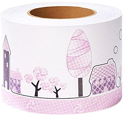 Tapetenbordüre ​selbstklebend Warmes Zuhause Bordüre Mädchen/Junge selbstklebend Vinyl Tapetenbordüre Wandbordüre Borte Kinderzimmer 10X1000CM