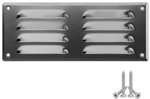 260 x 105 mm aluminium ventilationsgaller med insektsskydd – metallgaller för ventilation – frånluftsgaller