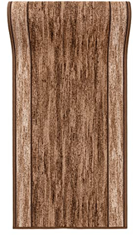 Mazovia Läufer Flur 100x400cm Braun Klassisch 90er-Retro Weich rutschfest | Teppichläufer für Küche Waschküche Schlafzimmer Wetterfest Pflegeleicht Gummiunterseite Kurzflor Lang Verkauf pro Meter