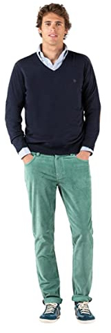 El Ganso Jersey Cuello Pico Coderas Marino