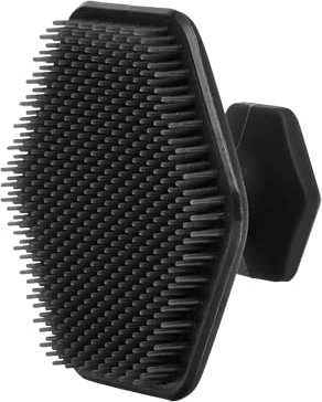 Body Scrubber Silicone Face Scrubber 1Pcs Black Shower Scrubber Facial Cleansing Brush Mini Manual Silicone Face Exfoliator Pad Face Massager Brush Exfoliator Makeup Tool for Girl Women