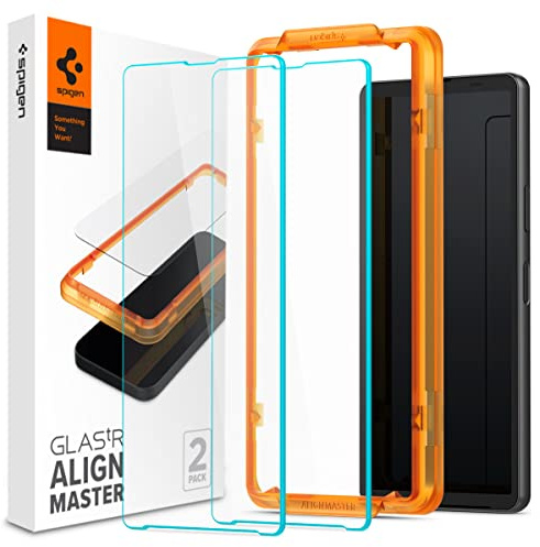 Spigen AlignMaster Schutzfolie kompatibel mit Sony Xperia 10 VI, Xperia 10 V, 2 Stück, Kratzfest, 9H Härte Folie