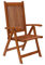 Terra Home - Holz Gartenstuhl Holstein - klappbar, Eukalyptus Holz, wetterfest, Hochlehner - Outdoor Klappstuhl für Garten, Terrasse und Balkon