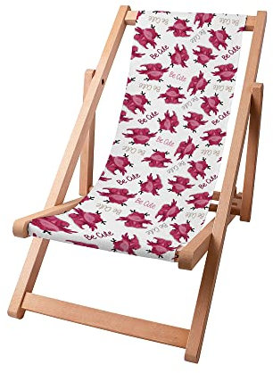 DreamRoots Kinder Liegestuhl Outdoor, Klappbarer Gartenstuhl für Draußen, Faltbarer Campingstuhl mit Waschbarem Bezug aus 100% Polyester bis zu 30 kg