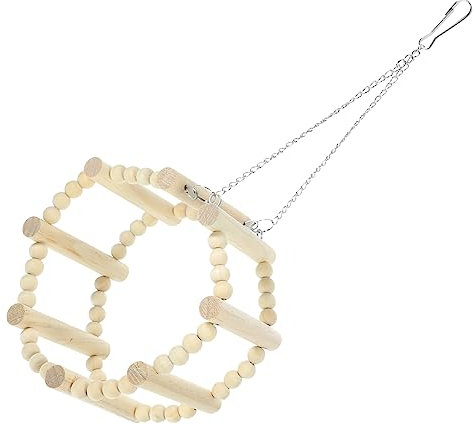POPETPOP Hängendes Papageienspielzeug Vogel Schaukel Holz Käfig Zubehör Für Haustier Papagei Spielzeug Zum Klettern Kauen Und Ruhen Für Haustier Vogel