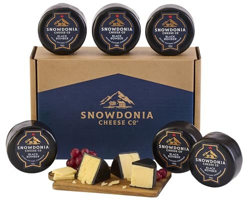 Snowdonia Cheese Company | Black Bomber Extra Mature Cheddar Gift Set | 6 x 200g Luxury Welsh Cheeses