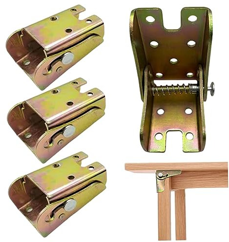 Charnières Charnière pliante autobloquante à 90 degrés 4 pièces charnières pliantes autobloquantes étendues en acier résistant à charnière verrouillage de meuble cachée pour table pliante de bricolage