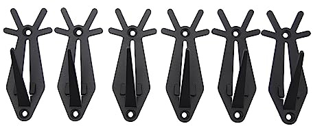 6 Stück Totenkopf-Aufhänger für Drinnen und Draußen, Geweih-Stil, Hirsch-Halterung, Trophäen-Wandhalterung, Totenkopf-Haken Zum Aufhängen für Dekorative Bastelsets, Grillkrallen