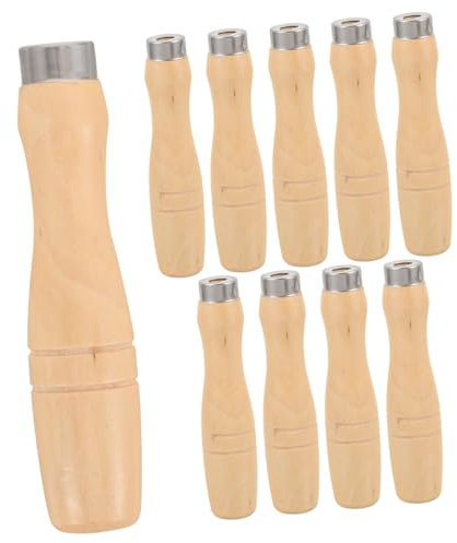 jojofuny 10 Stück Holzgriff Für Feile Edelstahl Ring Ergonomisch Für Metall Und Holzfeilen Selbstgemacht Handwerkzeuge