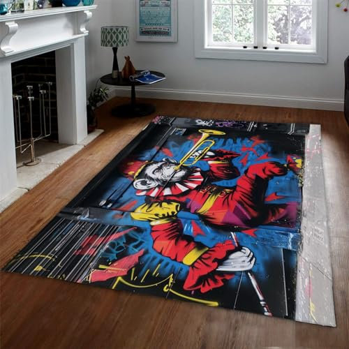 UERWOWELL Anti-Rutsch-Kinderteppiche für Schlafzimmer/Wohnzimmer rutschfeste Küchenfußmatte waschbare Haustürmatte Inneneingangsteppiche 180x280cm