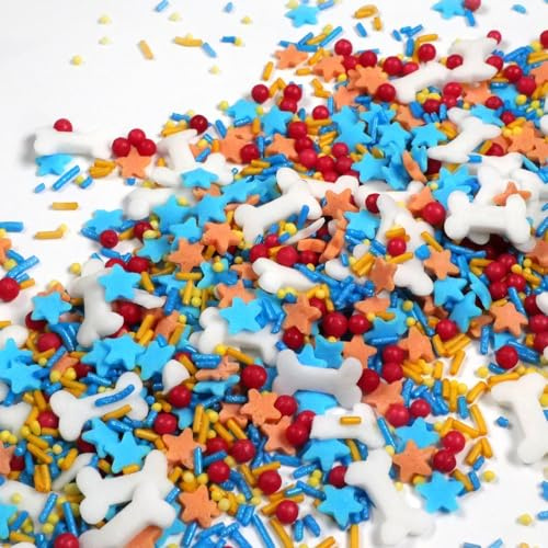 Streuselheld Superhero Puppy 120g Streusel zum Dekorieren und Verzieren von Gebäck aller Art wie Torten Kuchen Keksen Zuckerstreusel