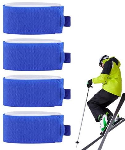 Tyinerc skidfästremmar, skidbärrem | snowboardbinder skidstängning | 4 x handtag, justerbara skidband, bärrem för enkel transport, snowboardbälte, skidtillbehör