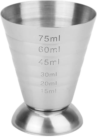 QIUYMGFG Cocteleras Cocktail Kit de Accesorios para Bebidas Mixtas para Bar, Taza medidora de Acero Inoxidable, Dispositivos de 75ML, Herramientas para cóctel, coctelera para Bar, Jigger