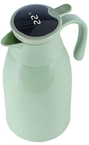 Msuiiixcccc 1.3L Smart Insulation Kettle Bottle Home Hotel Large Capacity Glass Liner Coffee Pot Temperature Display Water Bottle