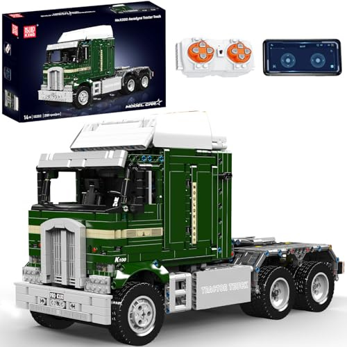 Mould King 13202 Bloques de construcción de Camiones de tecnología con Motor, 2181 Unidades, aplicación, Control Remoto, Tractor, camión, Bloques de sujeción Modelo, Juguetes, Regalo para Adultos