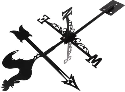 CANIGHT Rooster Wetterfahne Hühnchen Windrichtungsanzeiger Dekorative Gartendekoration Für Dach Garten Und Terrasse Stabil Und Langlebig Einfach Zu Montieren