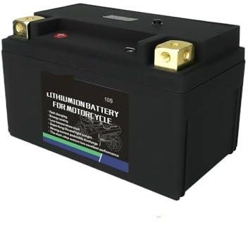 12V Motorcycle Battery LiFePO4 6Ah/8Ah/9Ah/12Ah/16Ah, Lithium Iron Phosphate, CCA 420A-720A, Compatible with ATV/UTV/Scooter, High Performance Starter Battery(10S L Positive)