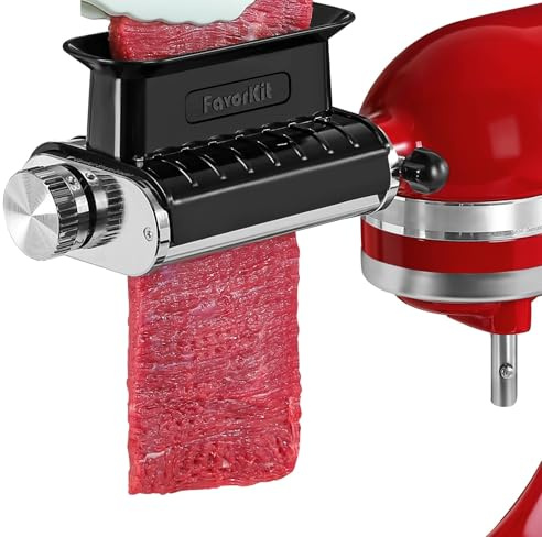 Meat Tenderizer Attachment for Kitchenaid Mixers, 3 Thickness Settings,Steak Cuber Processor Accessories for Kitchen aide,Dishwasher Safe, Black