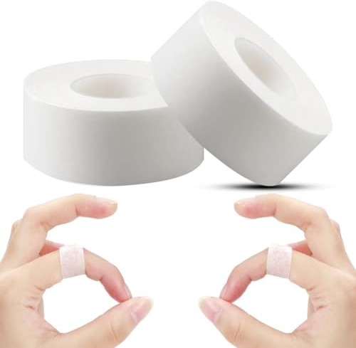 2 Rotoli Nastro Adesivo Microporoso, Certificato di Conformità, Flessibile e Respirante, Cerotto per Naso e Medicazione, Ideale per Pelli Sensibili e Sport (1.25 cm x 9 m)