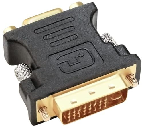 RLMVGBX DVI Male to VGA Female Adapter 24+1 Pin DVI-D to VGA Converter 1080P Video Connector for Monitor Computer Projector